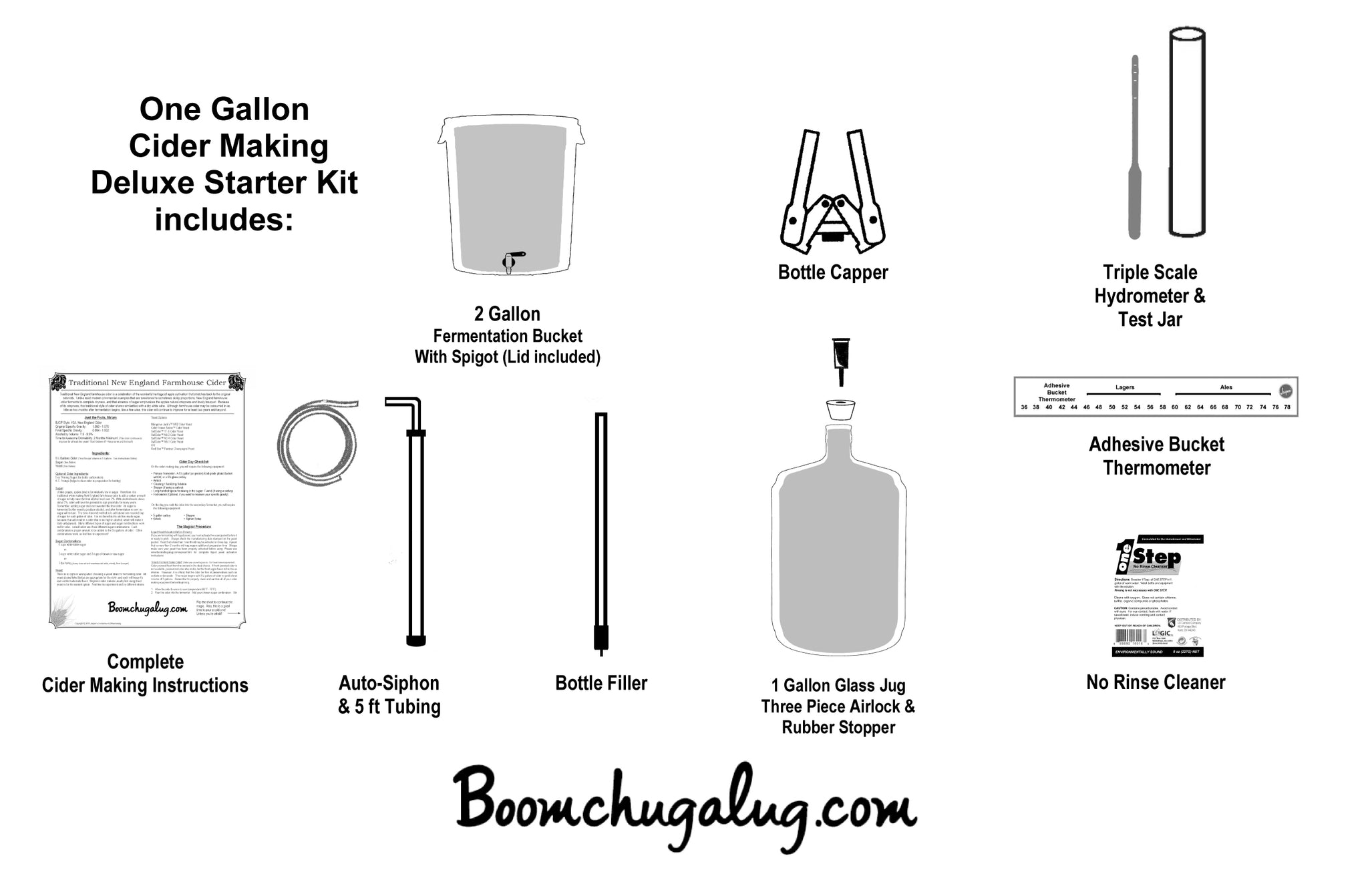 Hard Cider Making Kit - Deluxe - 1 Gallon Brewing Kit | Jasper's Home ...