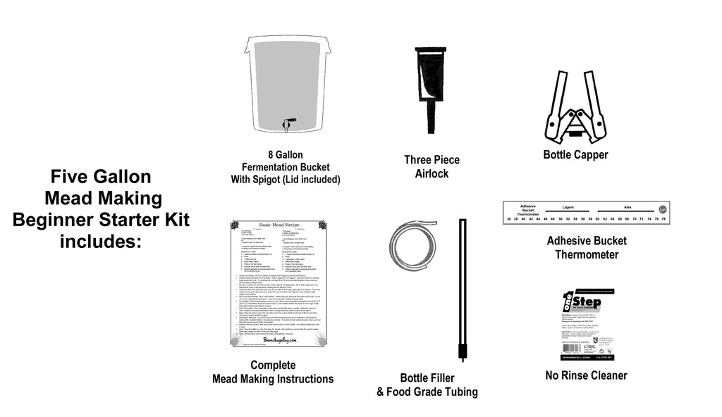 Mead Making Kit - Beginner - 5 Gallon Brewing Kit