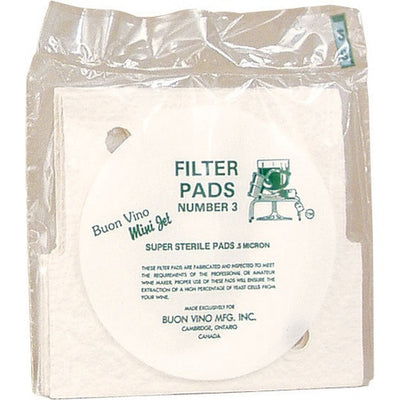 Mini Jet Filter Pads - Sterile - (#3) - Pack of 3