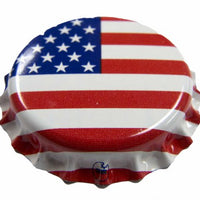 American Flag Oxygen Absorbing Crown Caps