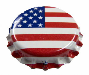 American Flag Oxygen Absorbing Crown Caps