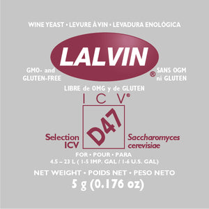 Lalvin D-47 Wine Yeast