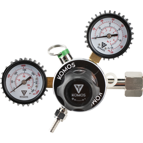 KOMOS® Premium Dual Gauge CO2 Regulator